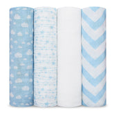 Comfy Cubs muslin swaddle close-up showing soft, breathable cotton for gentle newborn comfort.
