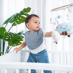 Comfy Cubs bamboo rayon bibs feel soft against baby's skin.