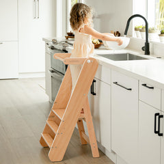 Comfy Cubs step stool showing three height levels for growing toddlers.