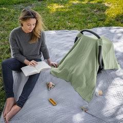 Sun protection and insect shield for travel with Comfy Cubs