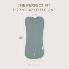 Comfy Cubs Swaddle shows 26-inch mid-width for newborn comfort