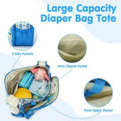 ComfyElect large-capacity diaper tote ideal for daycare and travel.
