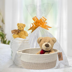 COMFY-HOMI eco-friendly cotton rope basket is soft and safe for kids and pets.
