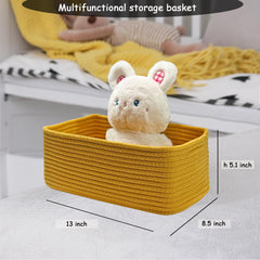 COMFY-HOMI baby-safe woven basket with reinforced stitching for durability.