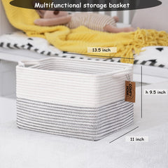 COMFY-HOMI basket storing books and magazines to keep living spaces tidy.
