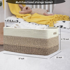 COMFY-HOMI cloth storage basket for blankets and towels.