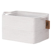 COMFY-HOMI cotton rope basket on a shelf for tidy living room storage