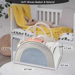 COMFY-HOMI diaper caddy with sturdy handles for nursery-to-car portability