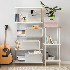 COMFY-HOMI laundry basket trio in white, perfect for sorting laundry.