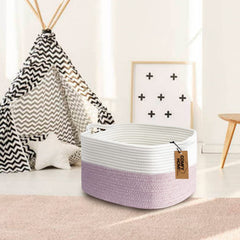 Comfy-Homi natural material basket suitable for baby essentials.