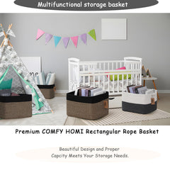 COMFY-HOMI soft-material baby toy bin keeps play areas neat and safe.