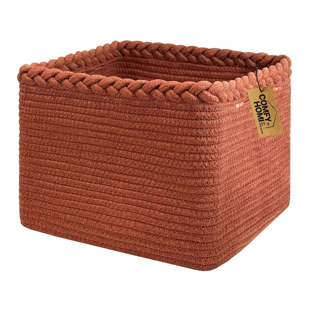 COMFY-HOMI square basket with handles ideal for easy toy organization