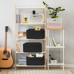 COMFY-HOMI square textured decor basket enhances room organization