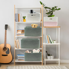 COMFY-HOMI woven rope texture basket close-up adds natural decor while concealing essentials.
