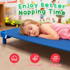 Comfyanno elastic corners reinforce fit on a daycare cot