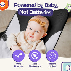 ComfyBumpy adjustable-height bouncer seat grows with your child from infant to toddler.