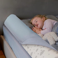 ComfyBumpy bed bumper on bed, snug and secure for toddlers' sleep.