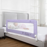ComfyBumpy bed rail on a bed, 55.5-inch length supports safe toddler sleep.