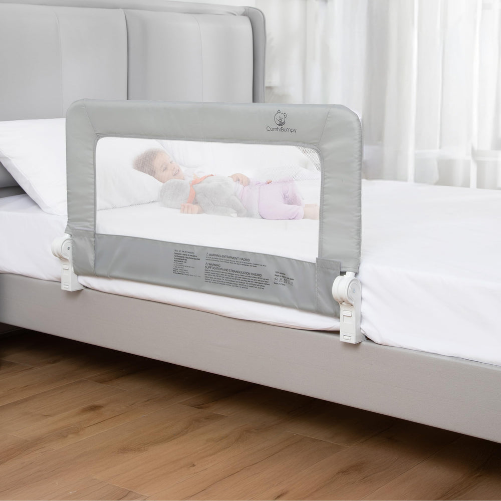 ComfyBumpy bed rail toddlers side-view for safer sleep without gaps