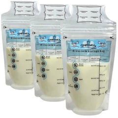 ComfyDaya SafeShield bag displaying pre-sterilized safety for milk storage.
