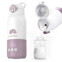 Comfyer bottle warmer travel-compact, ideal for warming milk on the go.