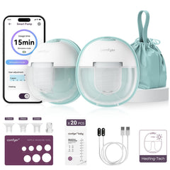 Comfyer heated wearable pump with spa-like warmth for effortless pumping