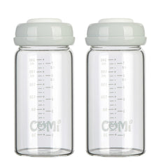 COMI wide-neck glass bottle 8oz for pumping and feeding with safe materials