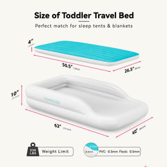 COMMOUDS 3-sided safety bumper guards the sleeping area