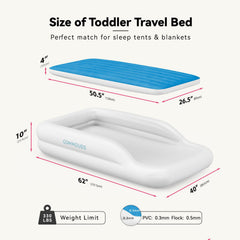 COMMOUDS inflatable kids air mattress with built-in pump for quick setup