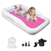 COMMOUDS toddler bed with 3-sided bumper delivers secure travel sleep.