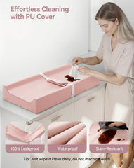 COMOMY contoured anti-roll sides keep baby supported