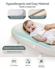 COMOMY pad featuring contoured walls to help prevent rolling