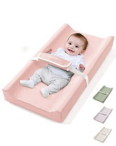 COMOMY baby changing pad with wipe-clean cover for easy diaper changes