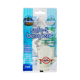COMPAC HOME Safe-T-Bumpers stabilize the toilet seat to reduce wobble during use.