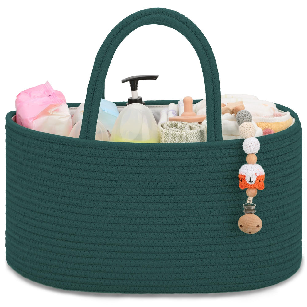 COMSE baby diaper caddy front view with organized pockets for easy access