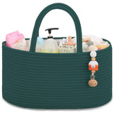 COMSE baby diaper caddy front view with organized pockets for easy access