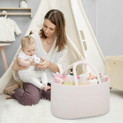 COMSE changing table organizer on dresser top for easy diaper access