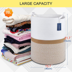 COMSE nursery hamper with blankets neatly organized, perfect for a tidy playroom.