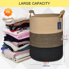 COMSE nursery storage basket with durable handles for quick laundry trips