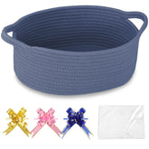 COMSE small woven basket showing cotton rope texture for safe home storage