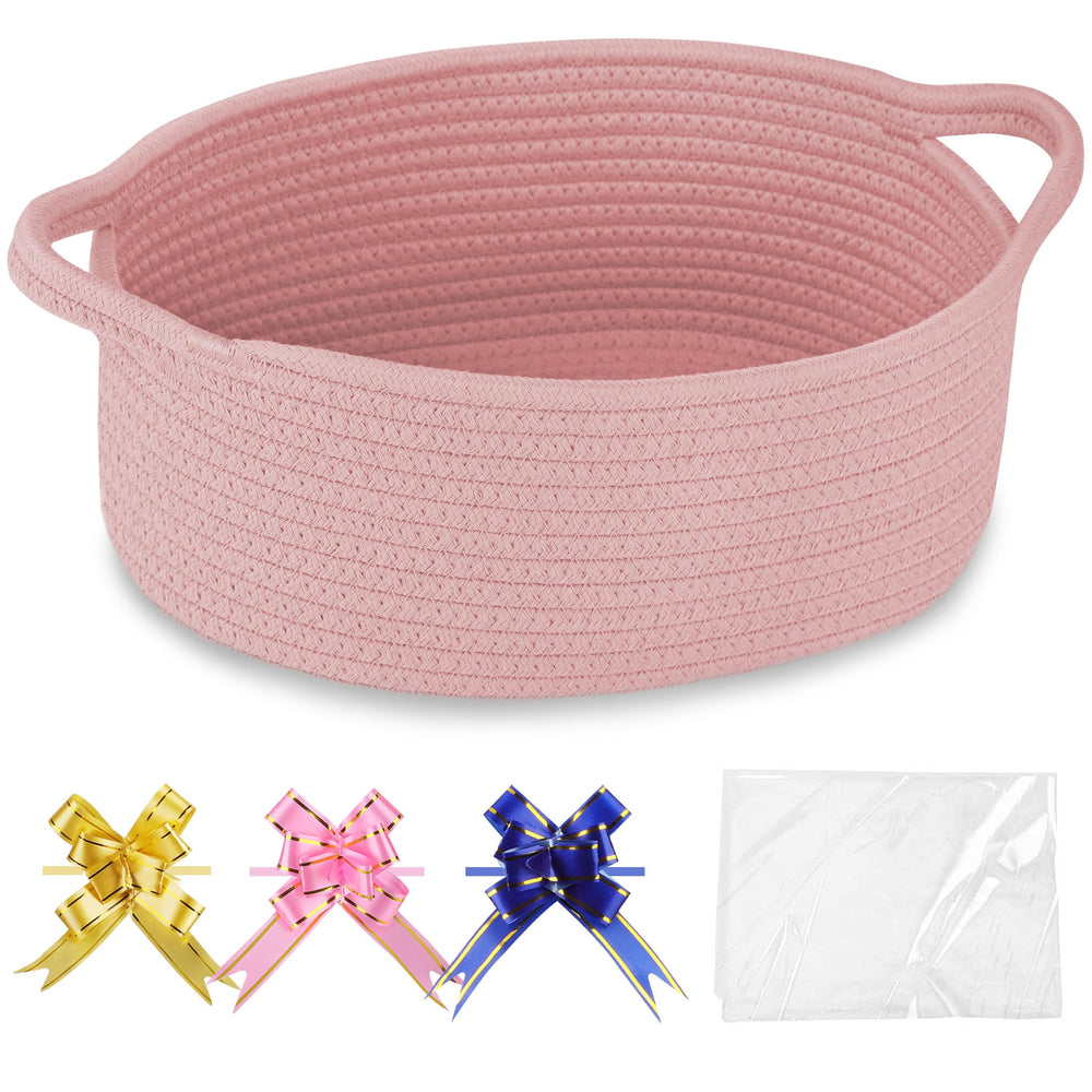 COMSE small woven basket with gift bags for elegant gift presentation and storage