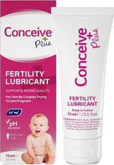 CONCEIVE PLUS fertility lubricant bottle with a smooth, long-lasting glide for couples TTC.