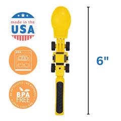 Constructive Eating toddler utensils non-slip-handle enhances grip and control during meals.