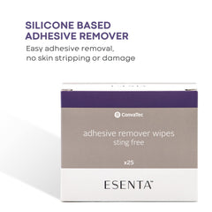 ConvaTec ESENTA spray bottle front view highlighting sting-free adhesive removal