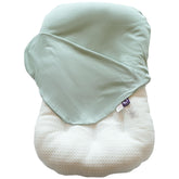 CooCooBaby infant lounger round cover sage green, soothing cocoon-like comfort for babies.