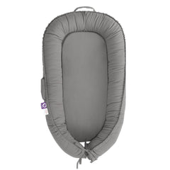 CooCooBaby infant lounger in slate gray offers cozy hug-like support for babies