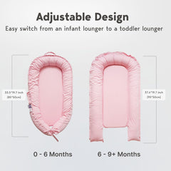 CooCooBaby lounger safety labels indicate non-toxic materials and safety certifications