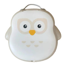 CoocooBaby Owl portable potty folded, ready for travel and compact storage.