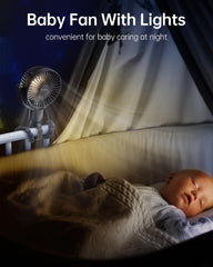 Coohea stroller fan detachable head enables easy charging and desktop use.