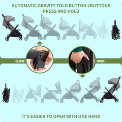 Cool Kids Baby Stroller airplane-fit design easing cabin storage and overhead bin use.
